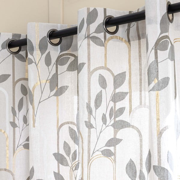 Сиво перде 140x240 cm Roseris – douceur d'intérieur-image-2