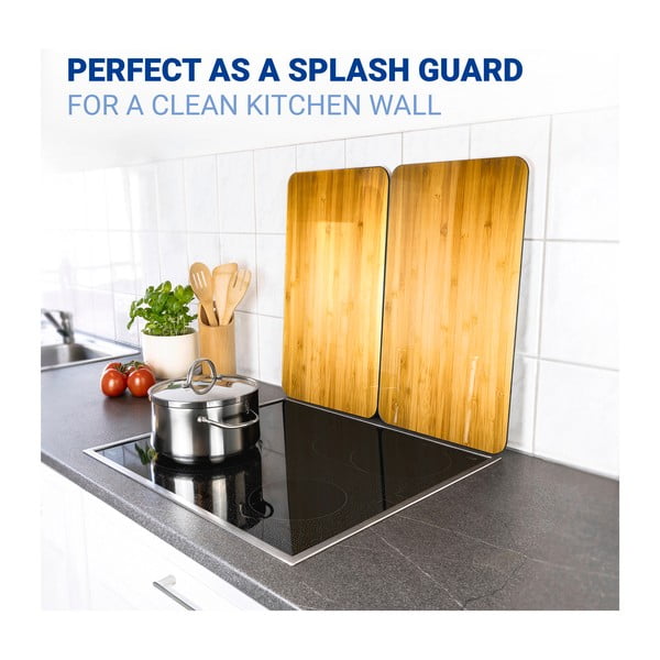 Капаци за печка 2 бр. от закалено стъкло 52x30 cm Wooden – Maximex-image-3