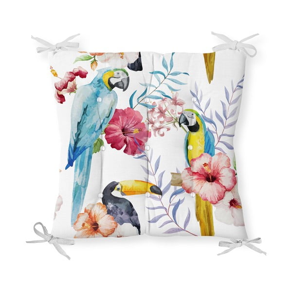 Възглавница за сядане Jungle Birds от памучна смес, 40 x 40 cm - Minimalist Cushion Covers