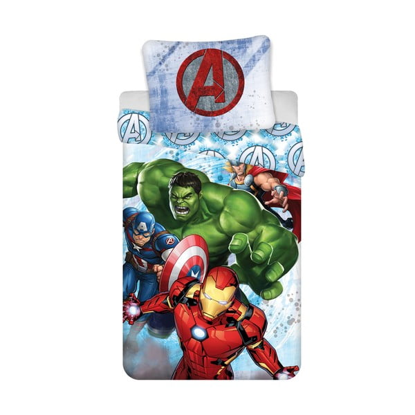 Детско памучно спално бельо Heroes, 140 x 200 cm Avengers - Jerry Fabrics