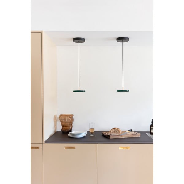 Тъмнозелено LED висящо осветително тяло с метален абажур ø 15 cm Asteria Micro – UMAGE-image-1