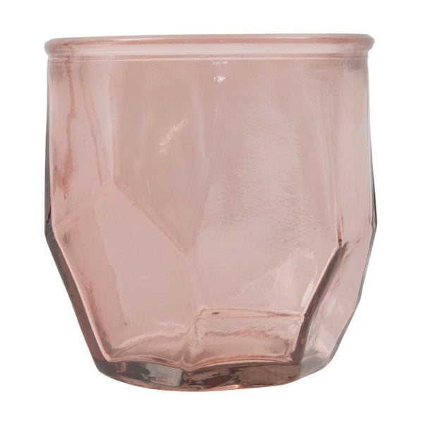 Розов свещник от рециклирано стъкло Ambra, ⌀ 9 cm - Mauro Ferretti