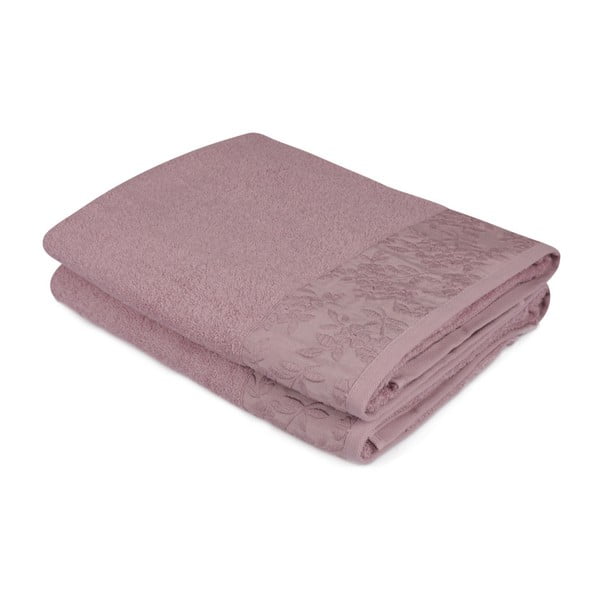 Комплект от 2 лилави памучни кърпи Ressmo, 90 x 150 cm - Soft Kiss