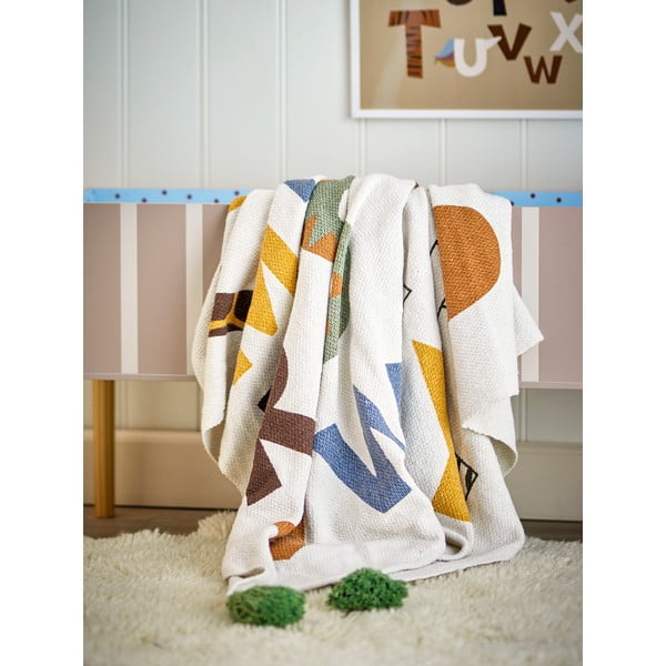 Бебешко одеяло от рециклиран памук 130x160 cm Memmo – Bloomingville Mini-image-2