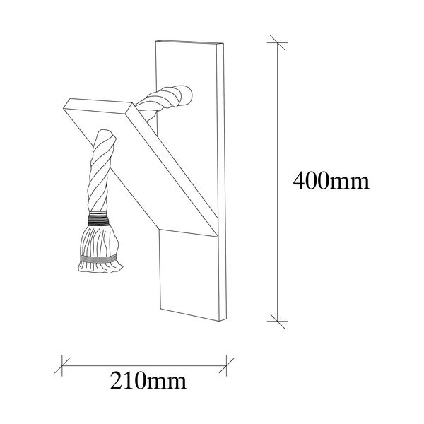 Стенна лампа в естествен цвят Erebos – Opviq lights-image-4