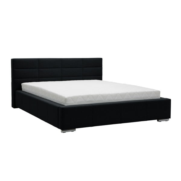 Černá dvoulůžková postel Mazzini Beds Reve, 160 x 200 cm