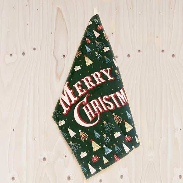 Памучна кърпа , 46 x 71 cm Merry Christmas - eleanor stuart-image-1