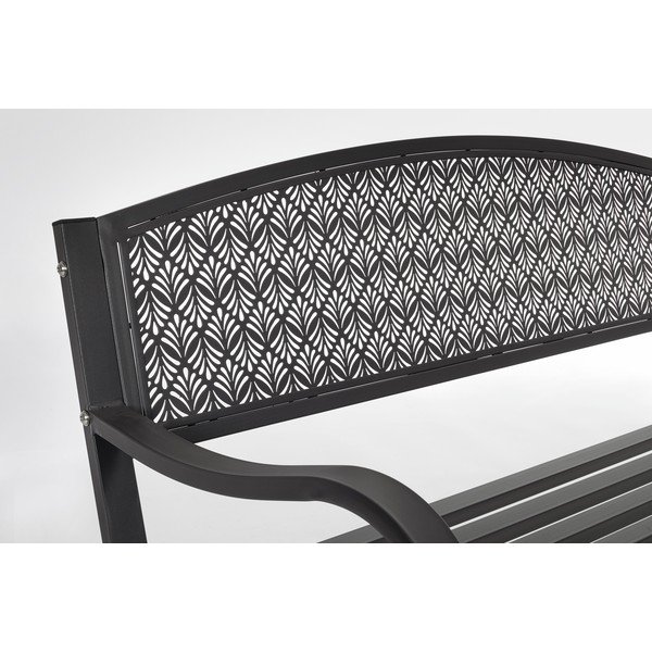 Антрацитна метална градинска пейка Lizette – Bizzotto-image-3