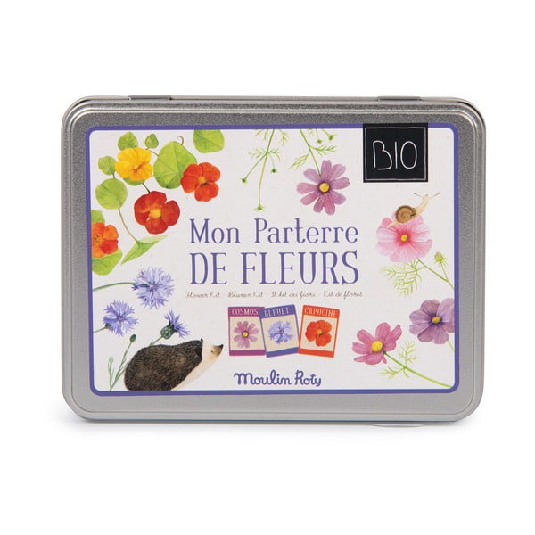 Комплект от семена на цветя и черни дъски за писане - Moulin Roty