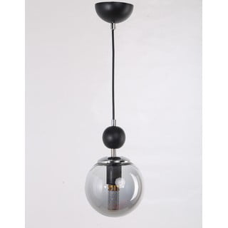 Висящо осветително тяло със стъклен абажур в черно и сиво ø 15 cm Marble – Squid Lighting