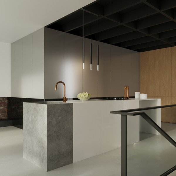 Черно/сребристo метално висящо осветително тяло Asarot – Sollux-image-3