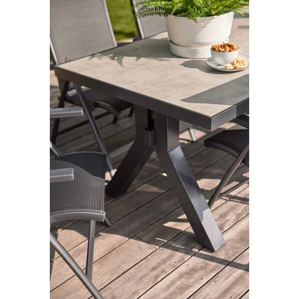Тъмносив метален градински стол Salvatore - Hartman-image-3