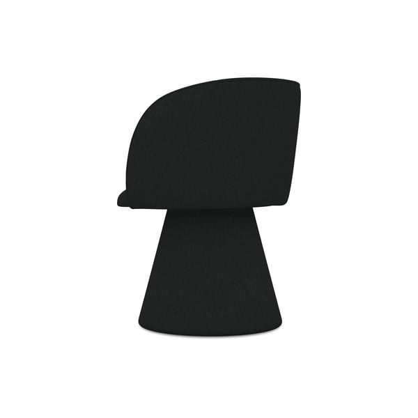 Черен тапициран трапезен стол Maia – Makamii-image-3