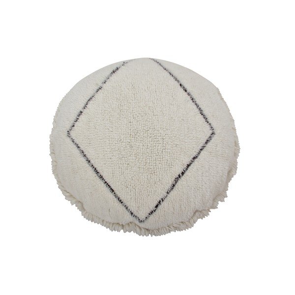 Бяла вълнена табуретка Berber Soul – Lorena Canals-image-3