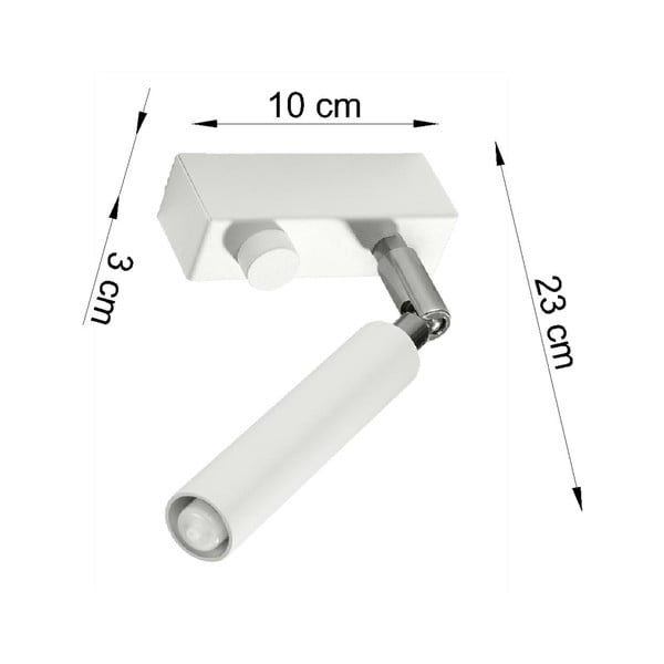 Бял прожектор 10x3 cm Tiden – Sollux-image-3