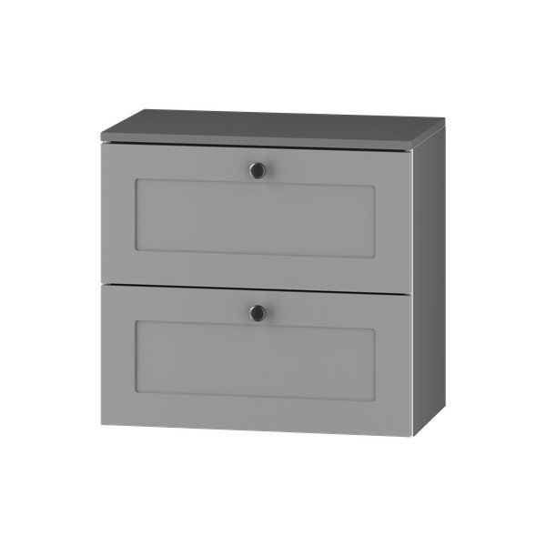 Сив нисък шкаф за окачване под умивалника 61,5x60 cm Senja - STOLKAR