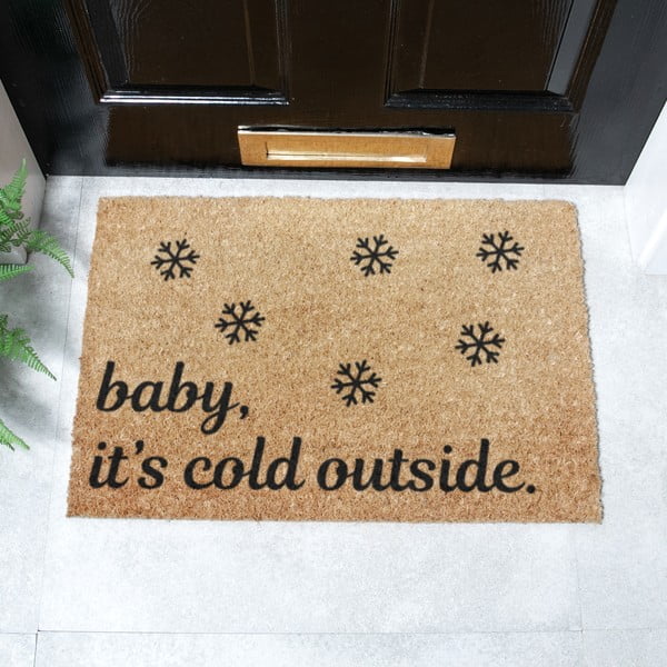 Изтривалка с коледен мотив от кокосови влакна 40x60 cm Baby It's Cold Outside – Artsy Doormats-image-2