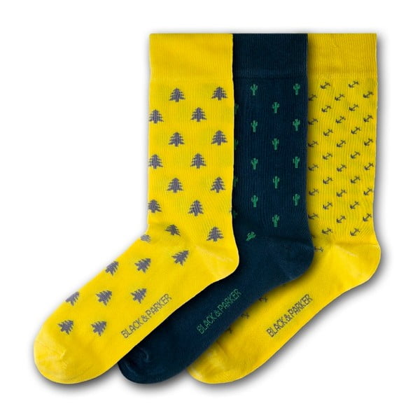 Комплект от 3 чифта чорапи St Michael's Mount, размери 37-43 - Black&Parker London