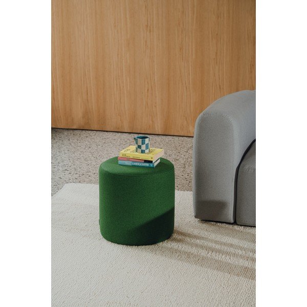 Зелена вълнена табуретка Folk – noo.ma-image-2