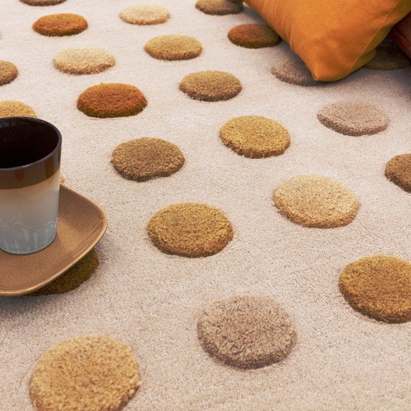 Жълт ръчно изработен вълнен килим 160x230 cm Dotty – Asiatic Carpets-image-2