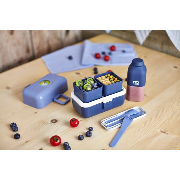 Комплект сини прибори за хранене Pocket от 3 части - Monbento-image-4