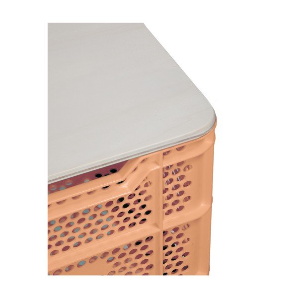 Оранжева масичка за кафе, изработена от рециклирана пластмаса Eco - Really Nice Things-image-1