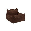 Тъмнокафяв детски пуф от прежда с примки от букле Warm Hazel – Wigiwama