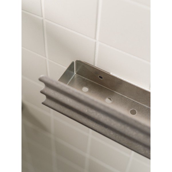 Стенен рафт за баня от неръждаема стомана в сребрист цвят Olbi – noo.ma-image-3