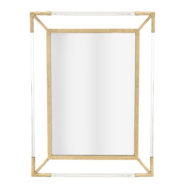 Nástěnné zrcadlo s detaily ve zlaté barvě InArt Henny