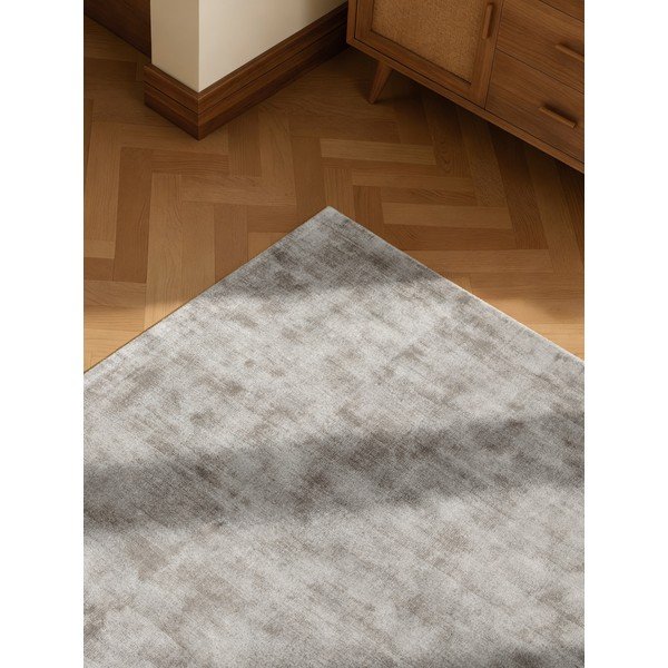 Сив ръчно изработен килим от вискоза 80x150 cm Noemi – Vikosa-image-3
