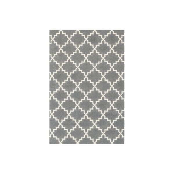 Vlněný koberec Eugenie Grey, 180x120 cm