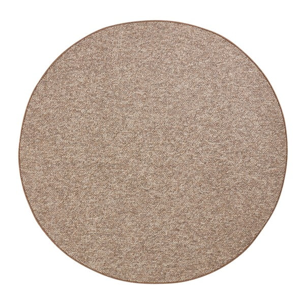 Hnědý kruhový koberec BT Carpet Wolly, ⌀ 200 cm