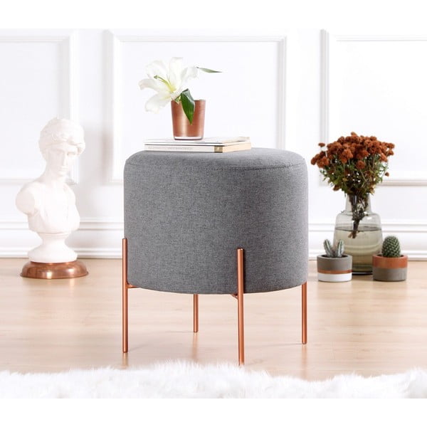 Сива табуретка Copper – Artie-image-4