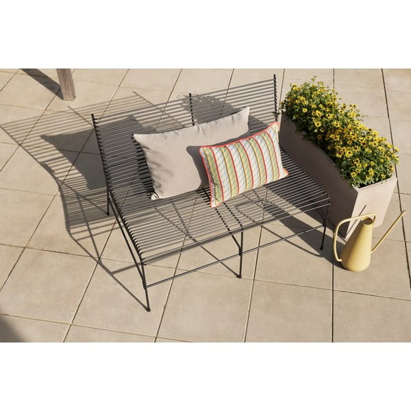 Черна метална градинска пейка String – Hübsch-image-2