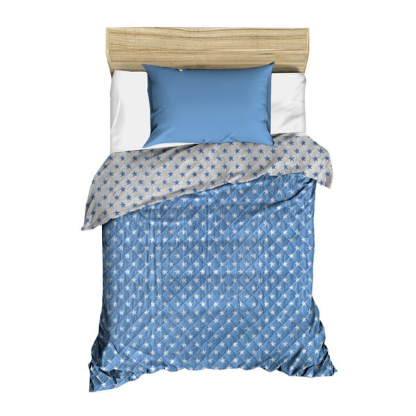 Синя ватирана покривка за легло Dots, 160 x 230 cm - Kate Louise
