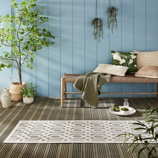 Бежов външен килим 230x66 cm Mondo - Flair Rugs