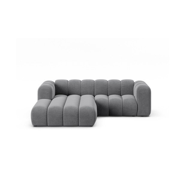 Светлосив ъглов диван (ляв ъгъл) Lupine – Micadoni Home