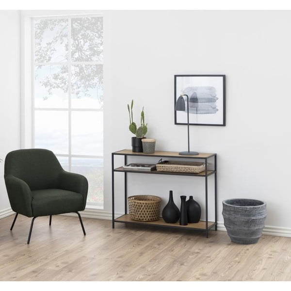 Черна конзолна маса 100x35 cm Seaford - Actona-image-1