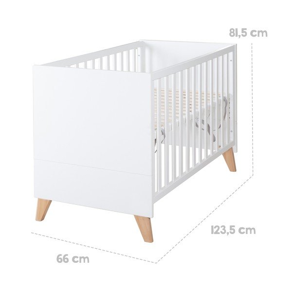 Бяло детско креватче 60x120 cm Léon – Roba-image-2