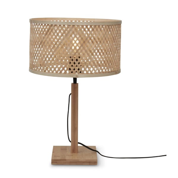Настолна лампа с абажур от бамбук в естествен цвят (височина 38 cm) Java - Good&Mojo