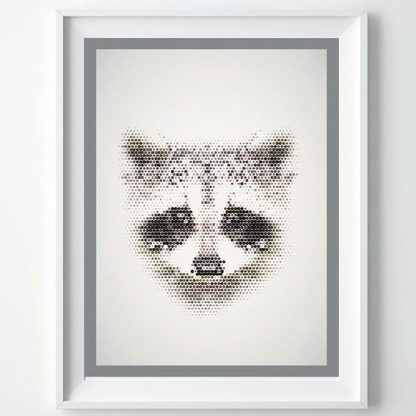 Plakát Racoon, A3