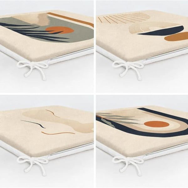 Възглавници за сядане в комплект от 4 бр. 42x42 cm Illustrated Arch – Mila Home-image-3