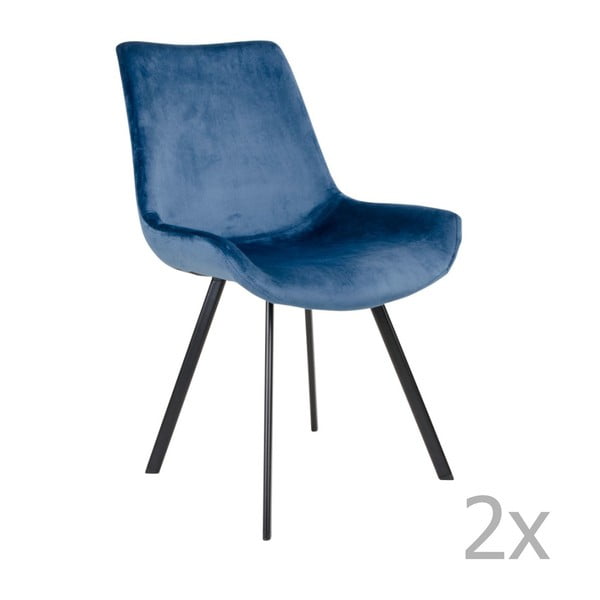 Комплект от 2 сини трапезни стола Drammen - House Nordic