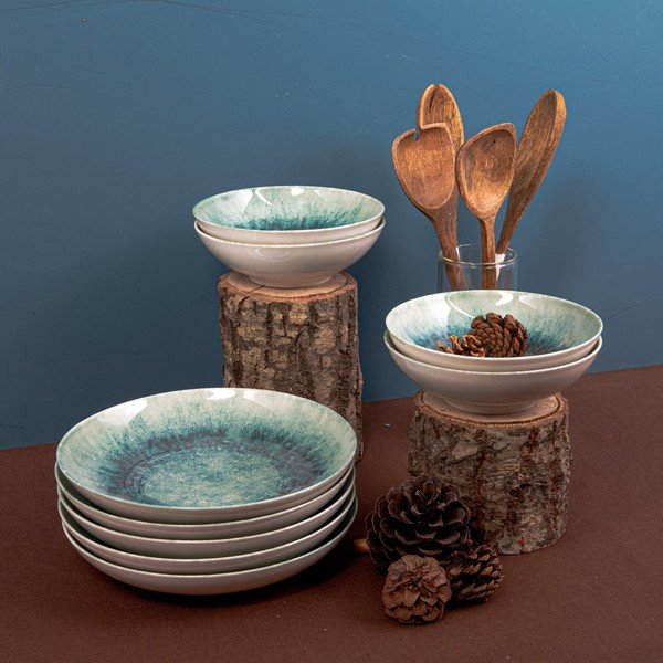 Комплект за хранене от порцелан 18 бр. Forest - Güral Porselen-image-1