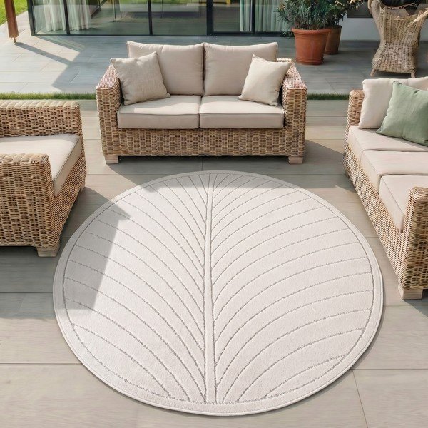 Кремав кръгъл килим за открито и закрито ø 120 cm Nova 1204 – Ayyildiz Carpets-image-1