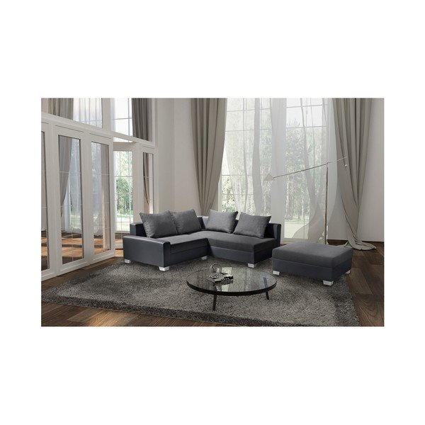 Antracitově šedá rohová pohovka s lůžkem na pravé straně INTERIEUR DE FAMILLE PARIS Aventure-image-4