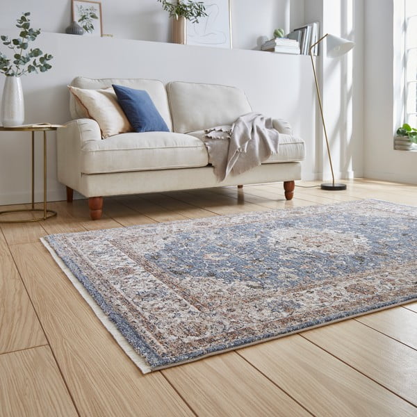 Пътека в синьо и бежово 80x300 cm Vintage – Think Rugs-image-2