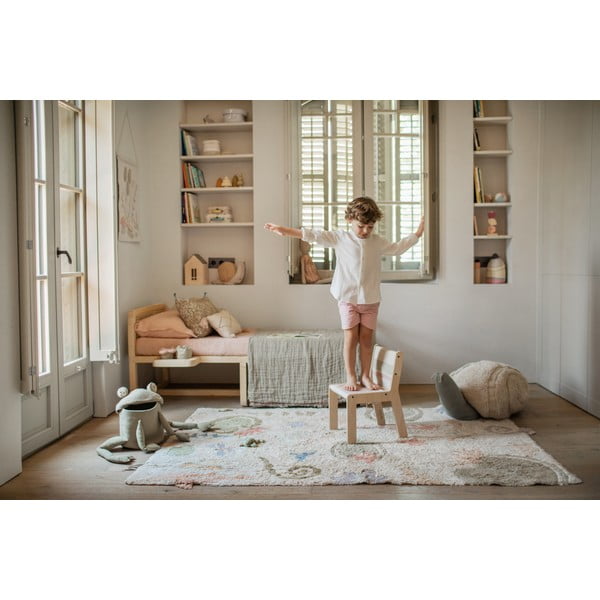 Светлозелена текстилна детска кошница за играчки ø 23x35 cm Fred the Frog – Lorena Canals-image-3