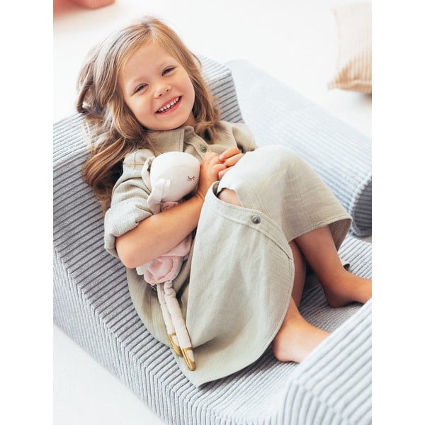 Велурено игрище от пяна в цвят мента 75x49x37 cm Rainbow Montessori – Wigiwama-image-4