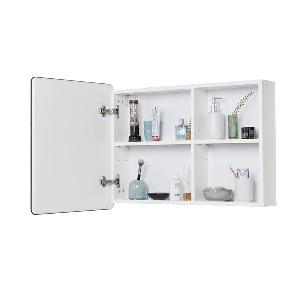 Бял висящ шкаф за баня с огледало 80x58 cm Color Bath - Tom Tailor-image-4